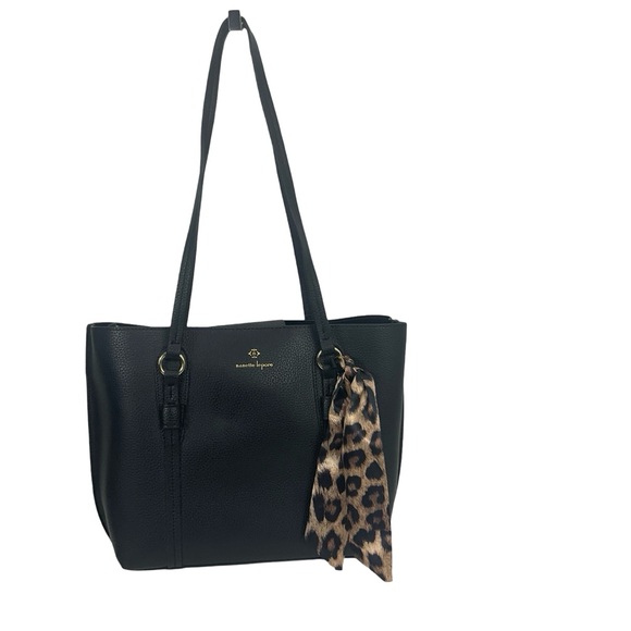 Nanette Lepore Myles Scarf Black Shoulder Bag Brand New - Picture 7 of 11